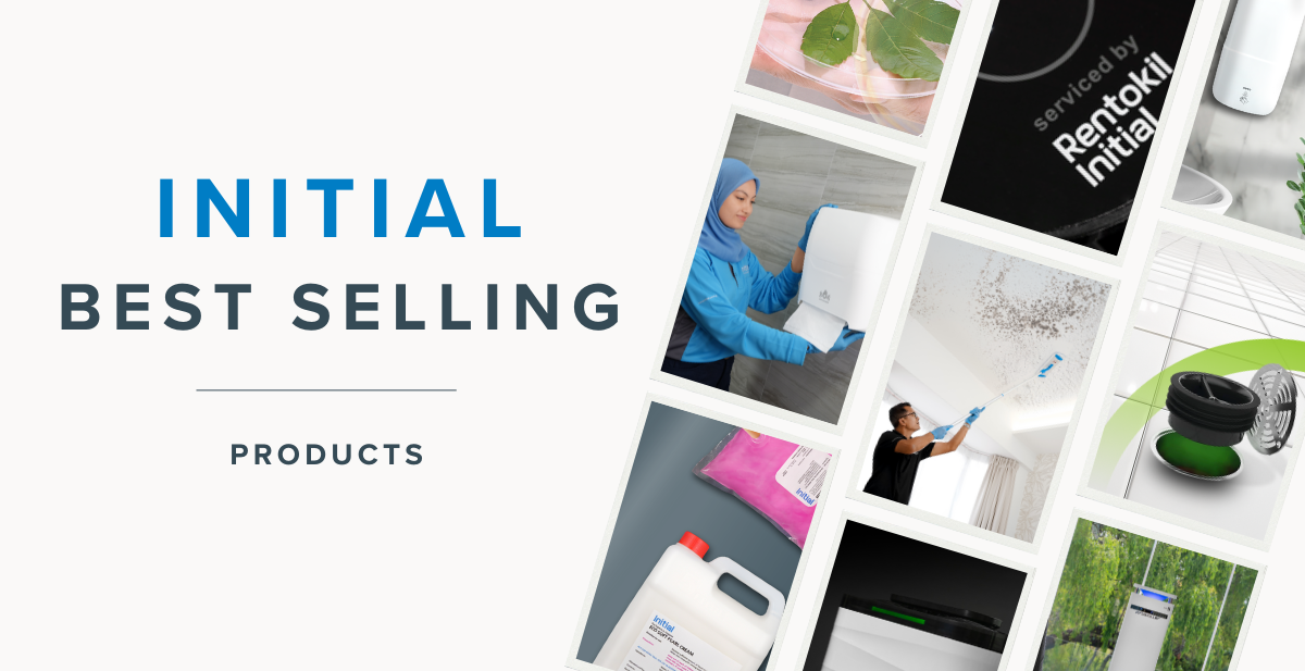 Initial Hygiene Best Sellers collection – VIRUSKILLER air purifier, hand soap dispenser, and jumbo toilet rolls