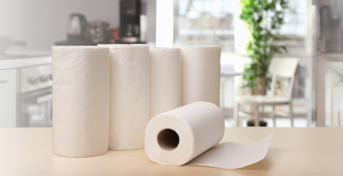 Rolled paper towels made from 100% Virgin Pulp for commercial washroom dispensers