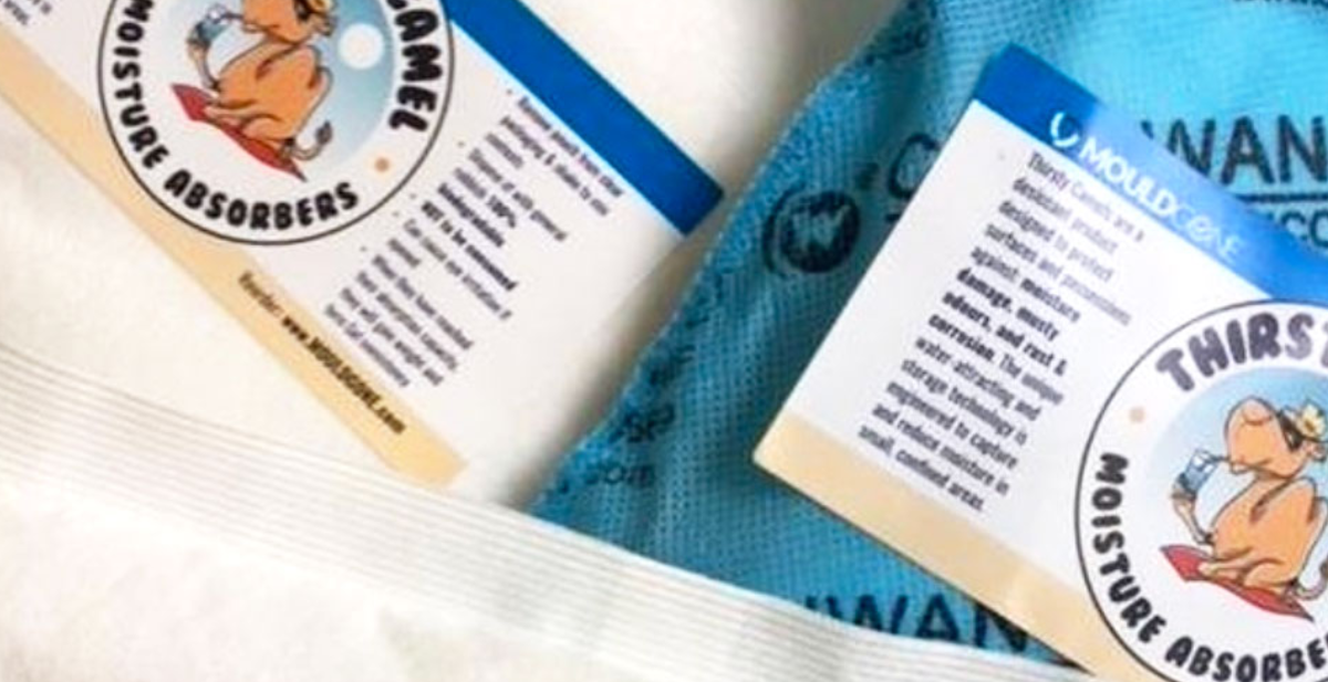 Thirsty Camel Moisture Absorber Hanging Bag to dehumidifier for wardrobes