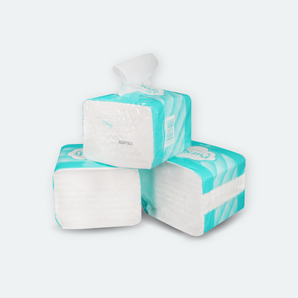 Interleaved Tissue - 2 Ply, 100% Virgin Pulp, 1 Packet