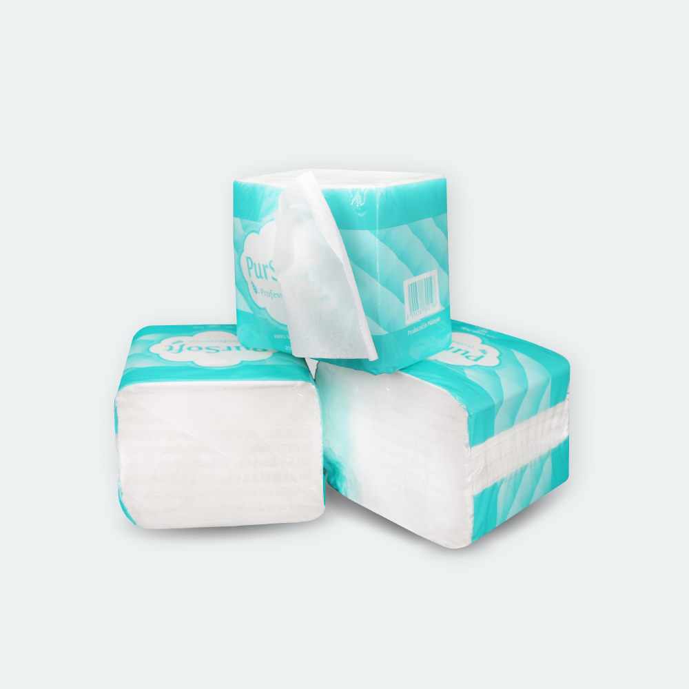Interleaved Tissue - 2 Ply, 100% Virgin Pulp, 1 Packet
