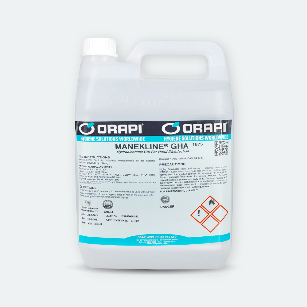 Manekline Hand Sanitiser Gel - 5L per bottle
