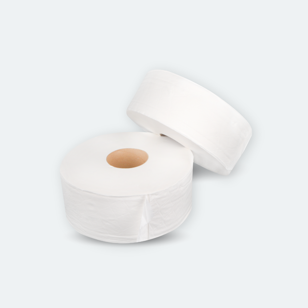 Jumbo Toilet Roll - 2 Ply, 100% Virgin Pulp, 1 Roll
