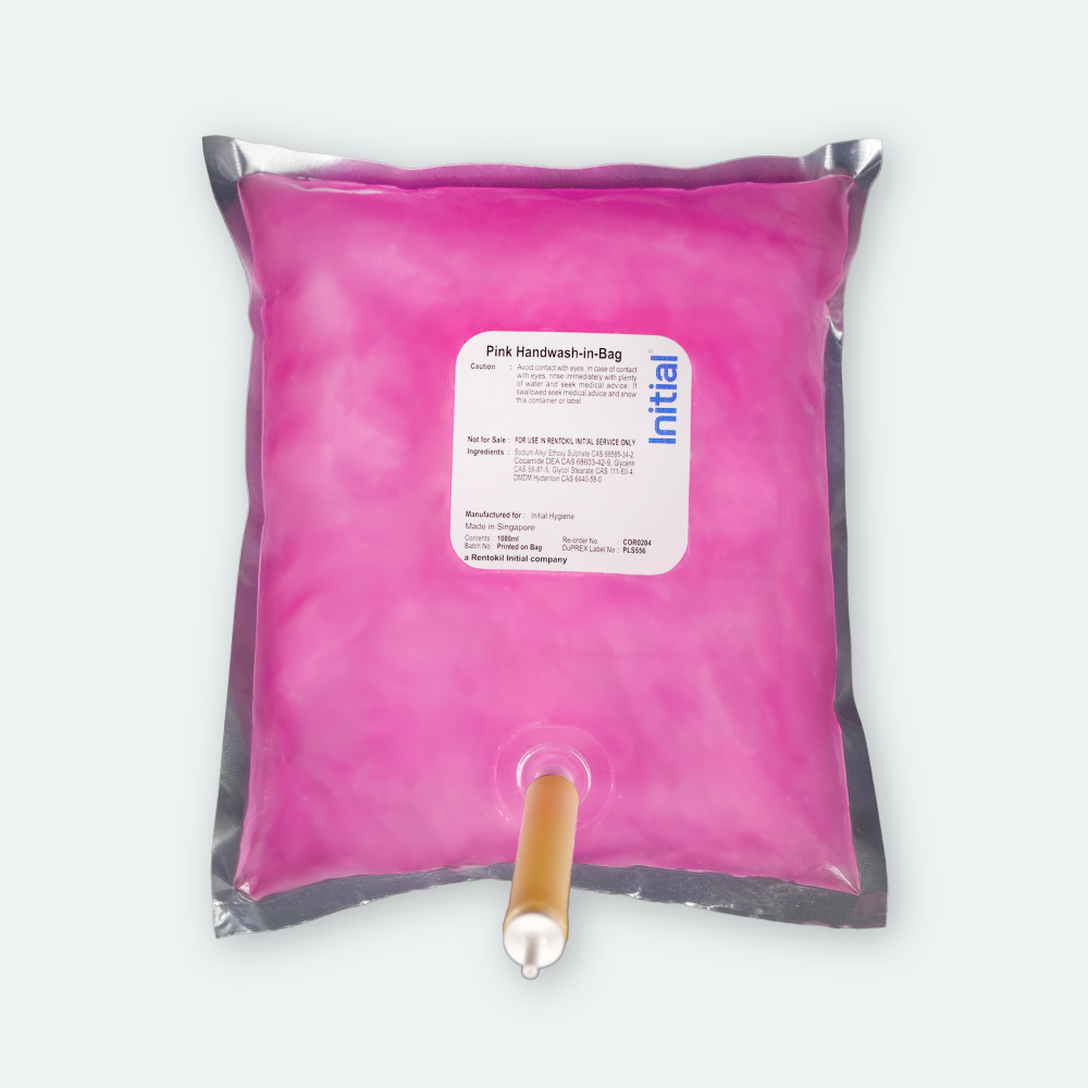 Initial Hygiene Singapore EcoSoft Pink Cream Hand Soap 1L refill pouch for liquid dispensers