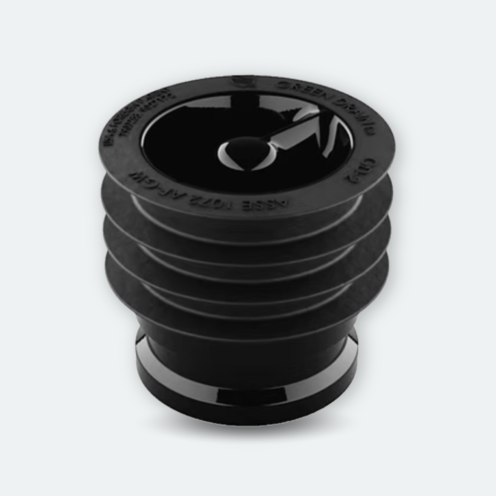 Initial Hygiene Singapore Green Drain 2.5 inch floor trap with black silicone skirt for blocking sewer smells and pests. 